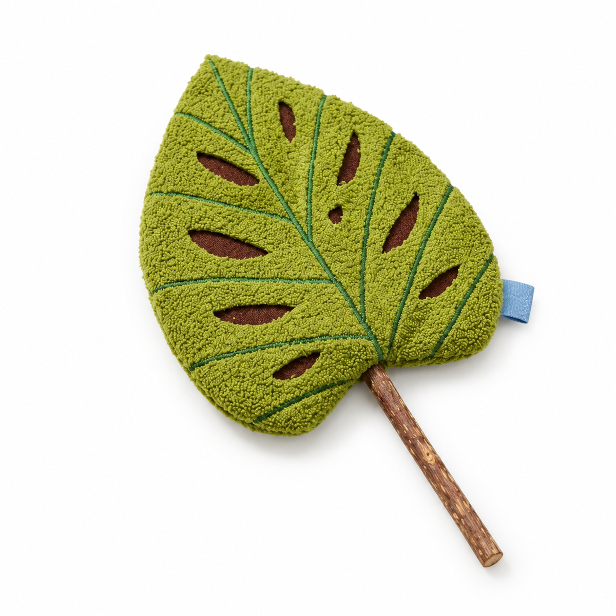 Terry Leaf with Wood Stem - Monstera Leaf