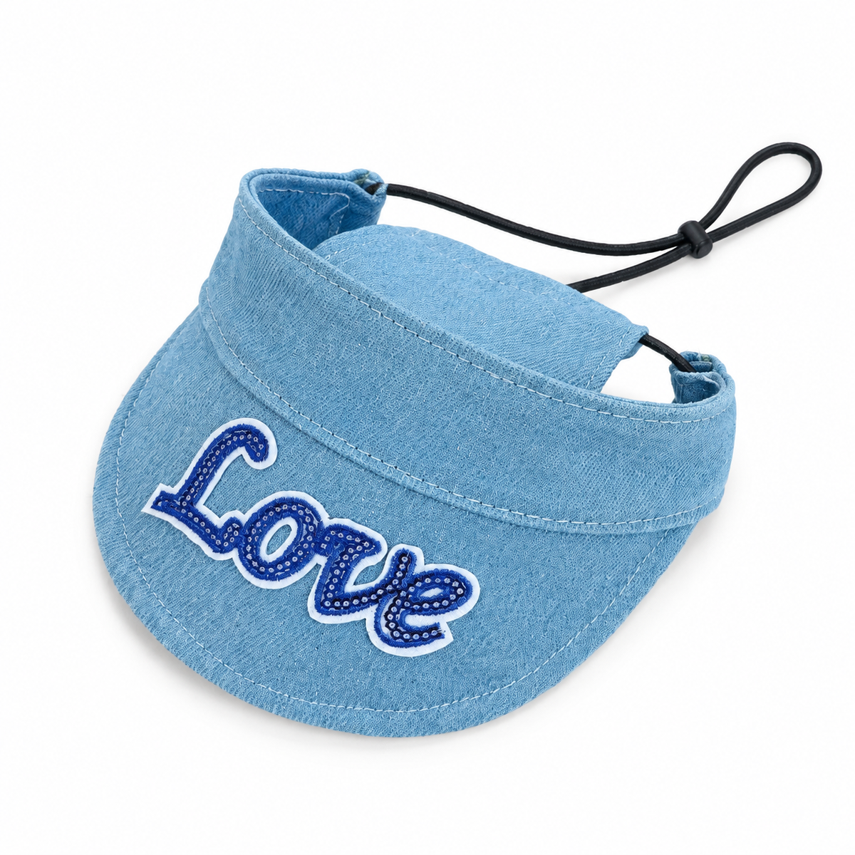 Denim Visor & Bib Options - Denim Love Hat - One Size