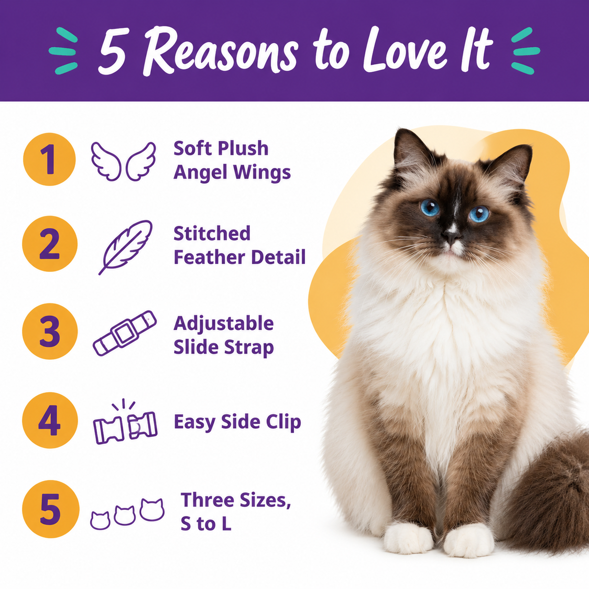 LitterBond Plush Angel Wings Collar - 5 reasons to love it