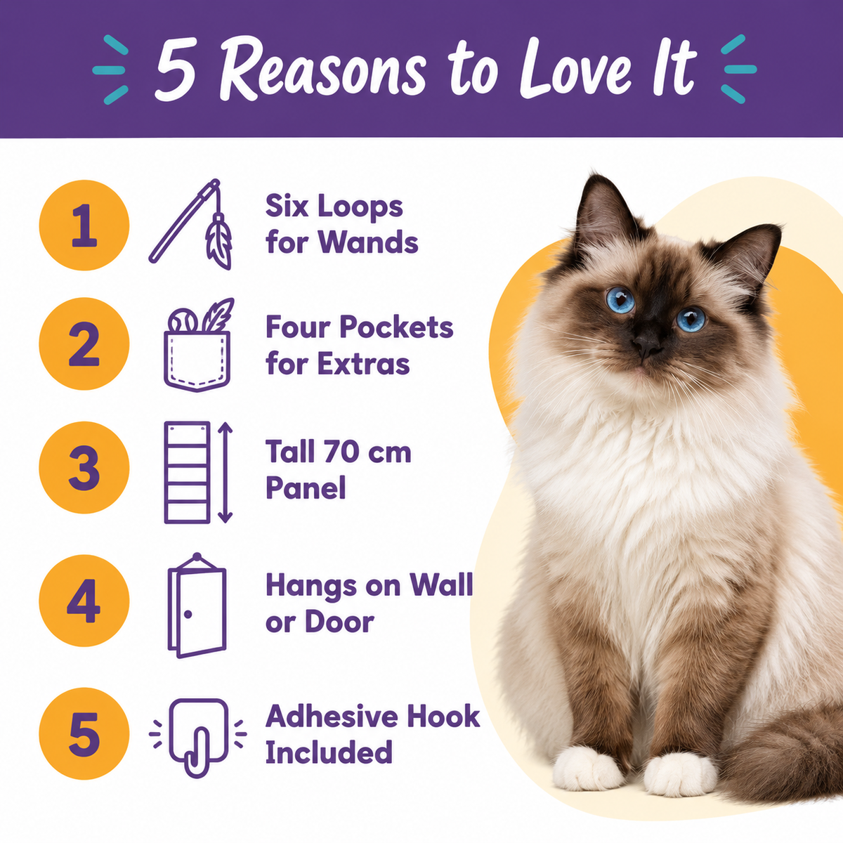 LitterBond Felt Wand Toy Organizer - 5 reasons to love it