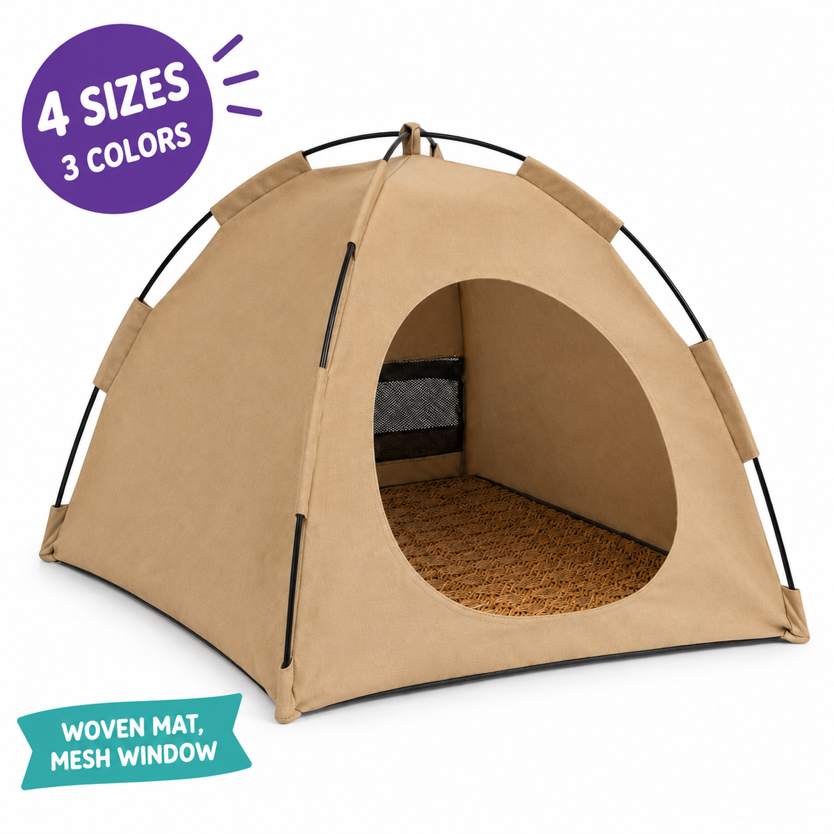 LitterBond Canvas Tent Bed - key features
