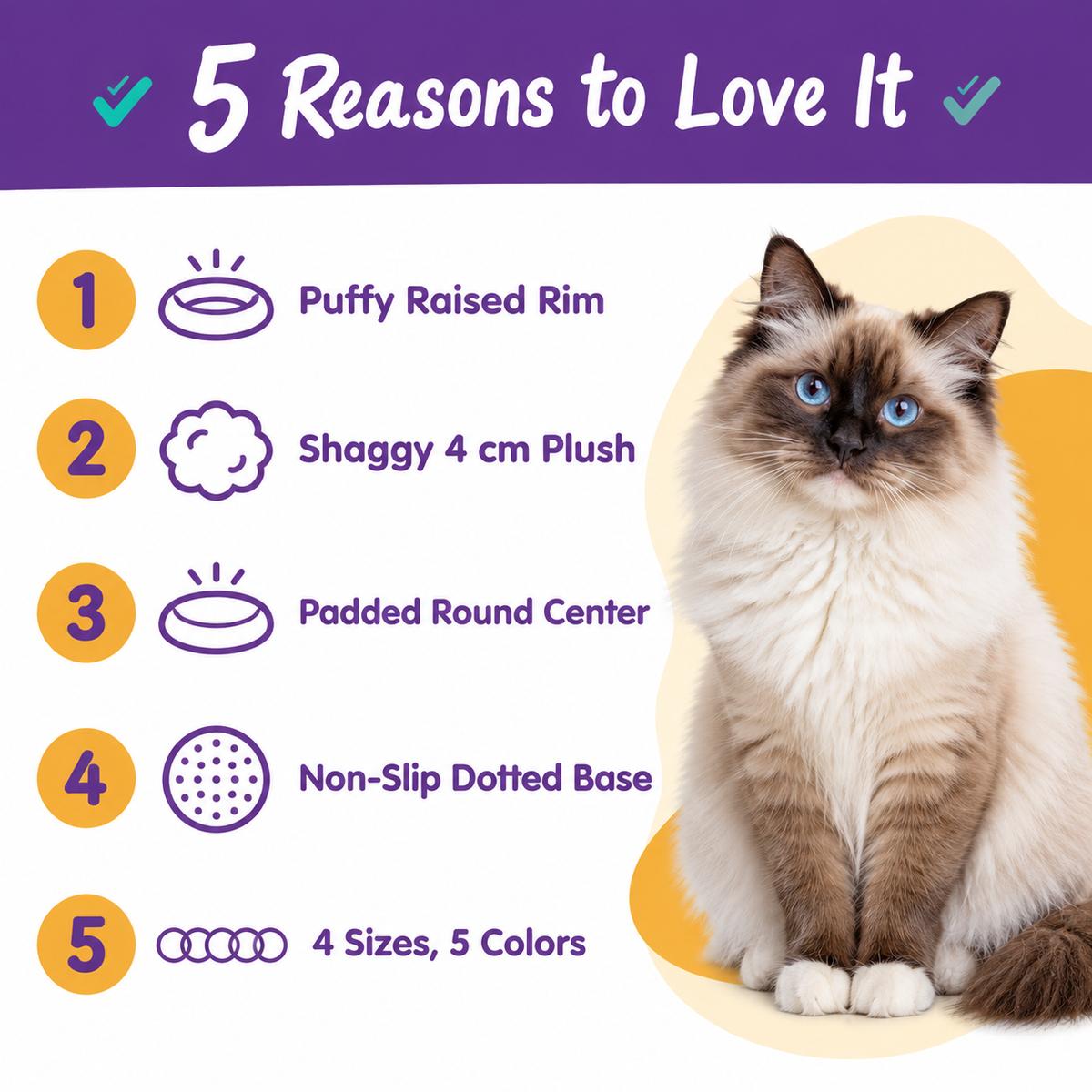 LitterBond Round Plush Donut Bed - 5 reasons to love it