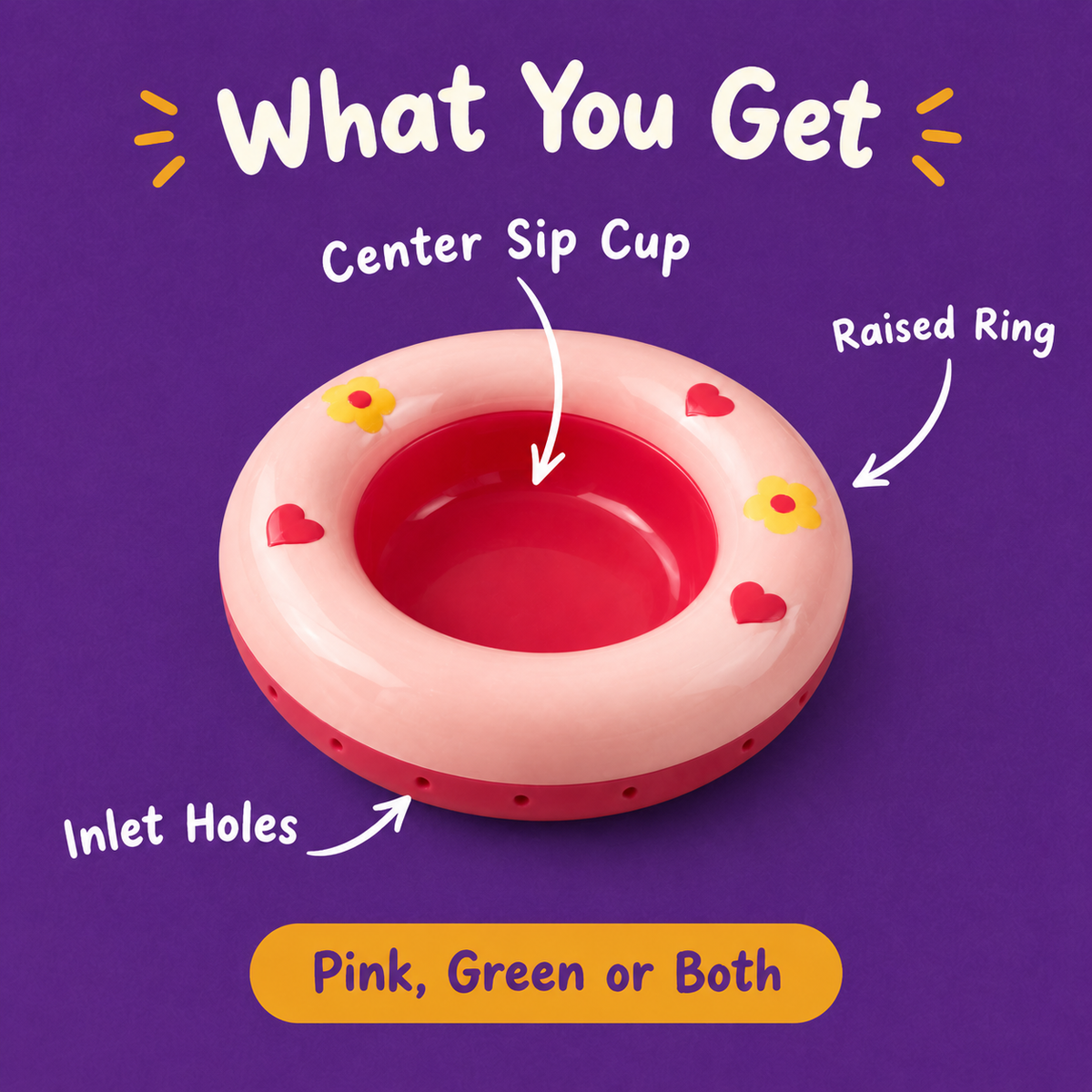 LitterBond Floating Water Bowl Ring - what you get