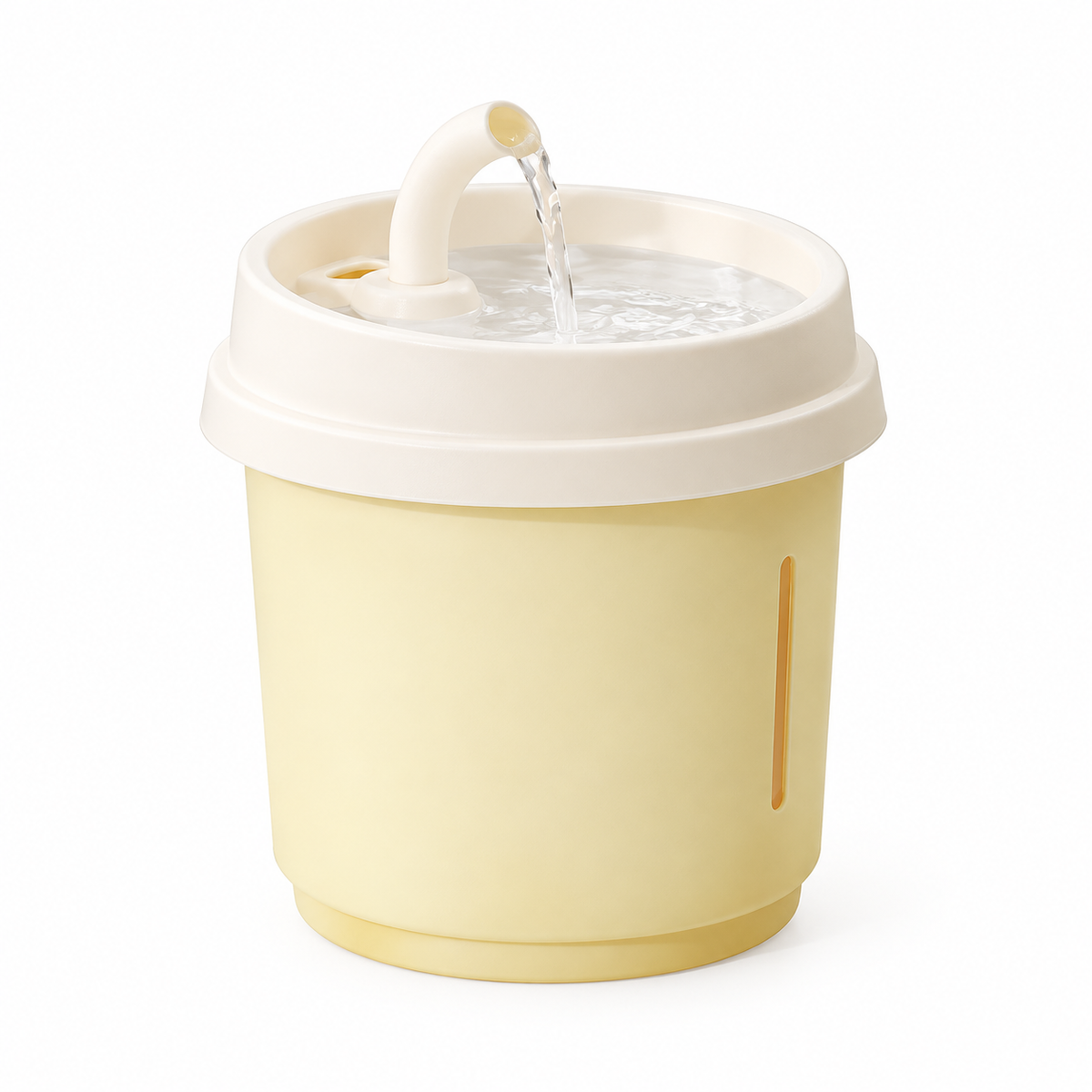 LitterBond Milk Tea Cup Water Fountain 1.8 L on white background