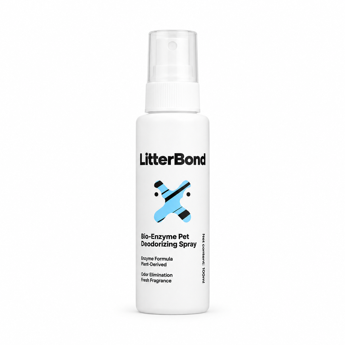 LitterBond Urine Odor Eliminator Mist 100 ml bottle on white background