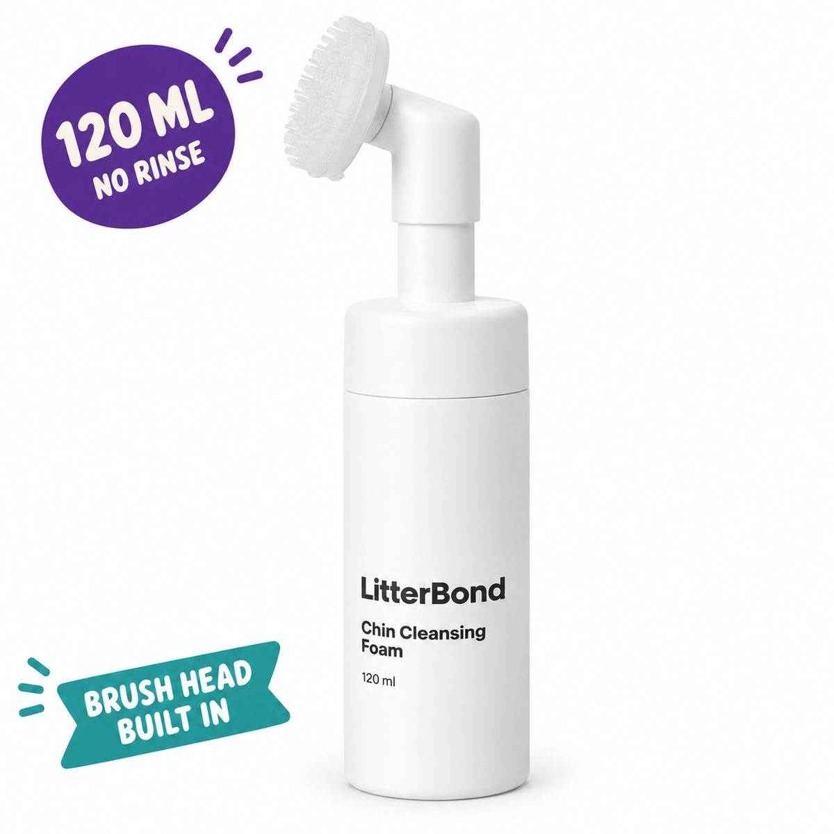 LitterBond Chin Cleansing Foam 120 ml - key features