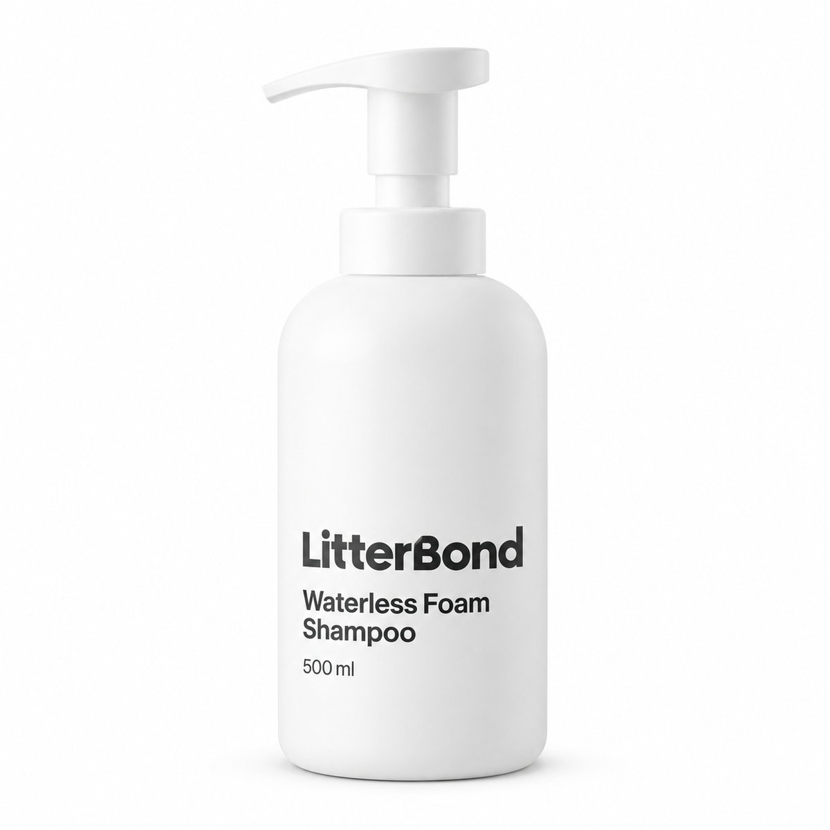 LitterBond Waterless Foam Shampoo 500 ml on white background