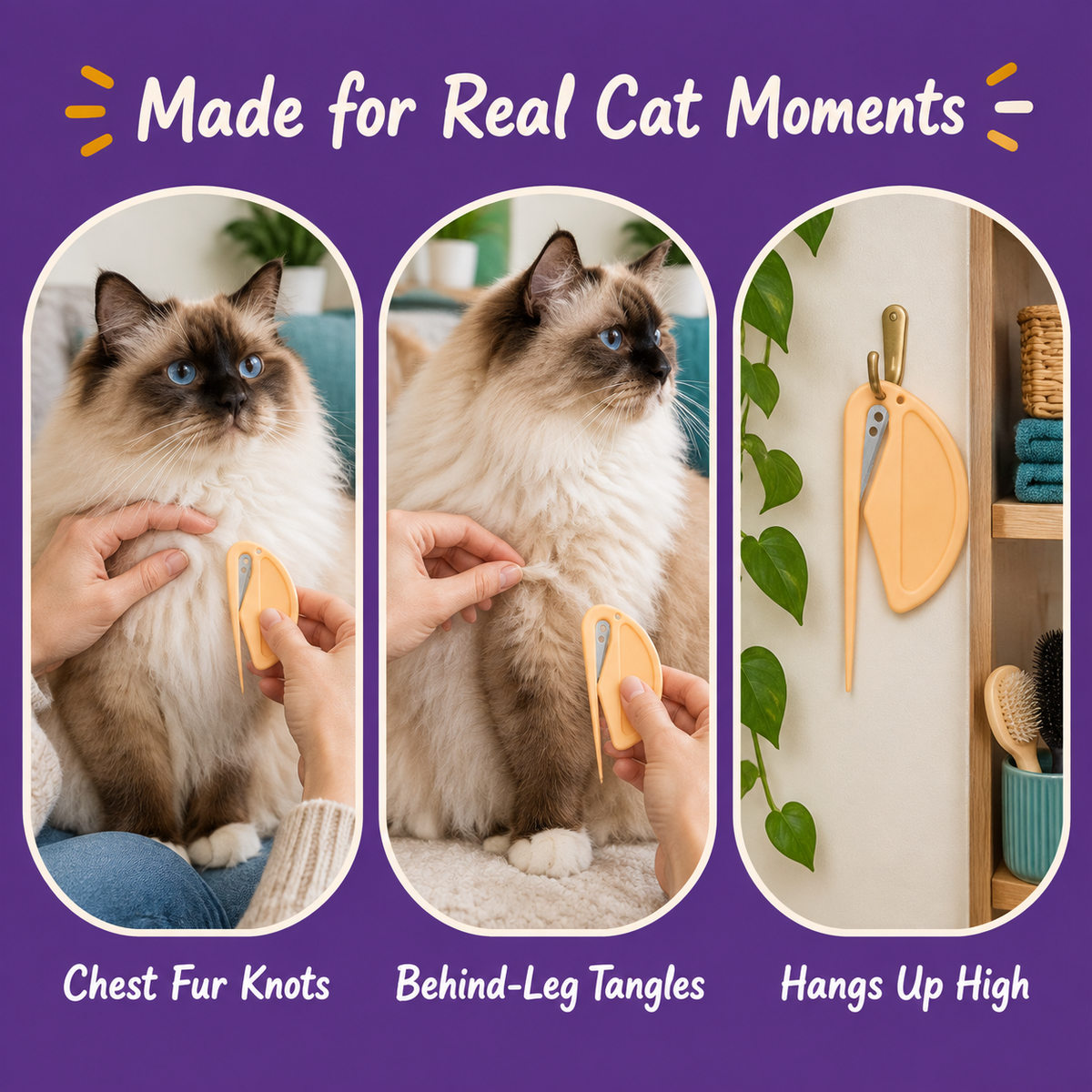 LitterBond Pocket Mat Splitter - real cat moments