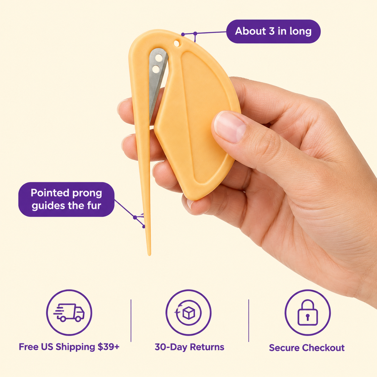 LitterBond Pocket Mat Splitter - size and details