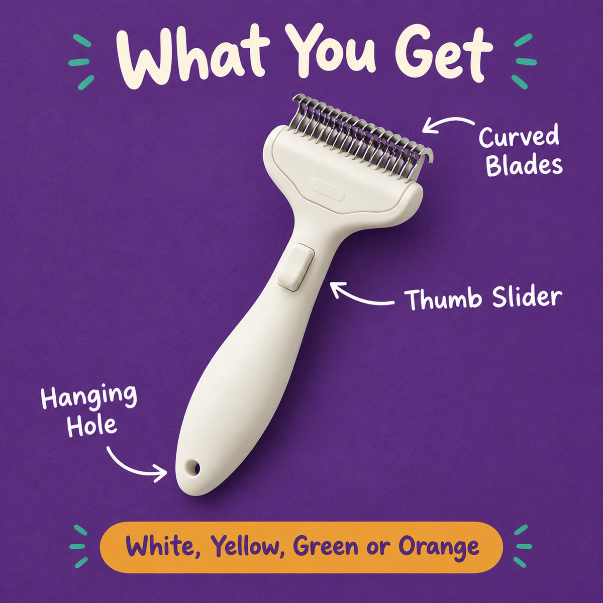 LitterBond Deshedding Comb - what you get