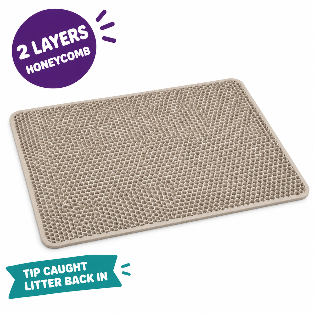 LitterBond Double-Layer Litter Mat - key features