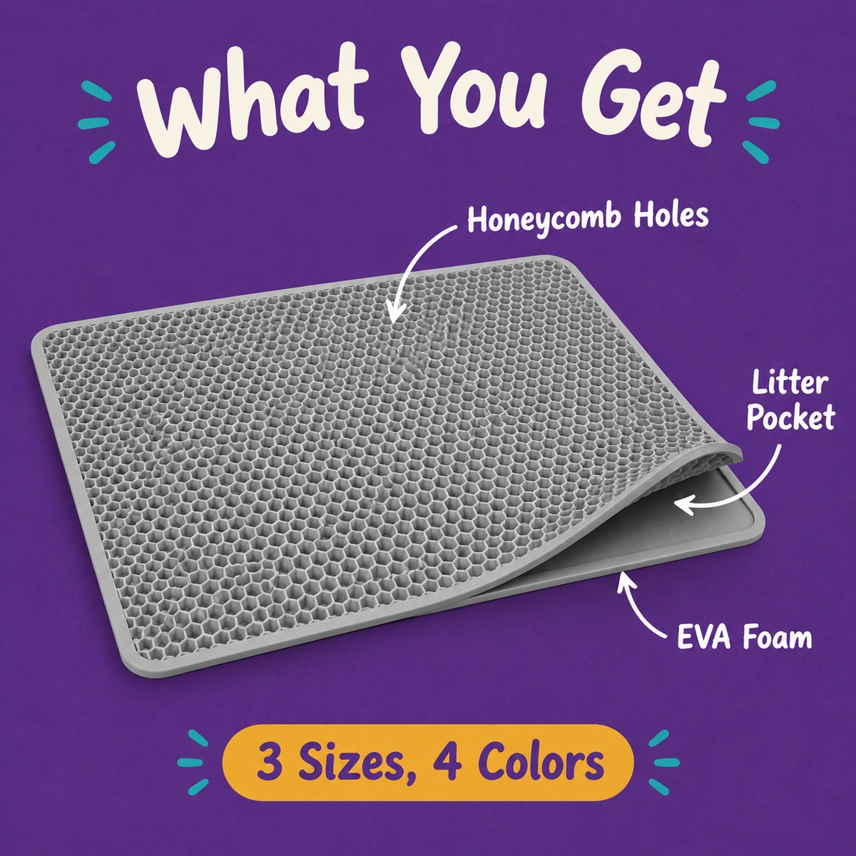 LitterBond Double-Layer Litter Mat - what you get