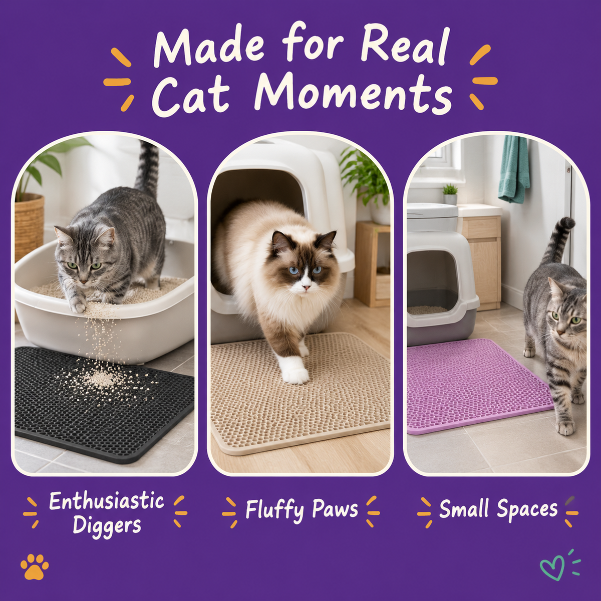 LitterBond Double-Layer Litter Mat - real cat moments