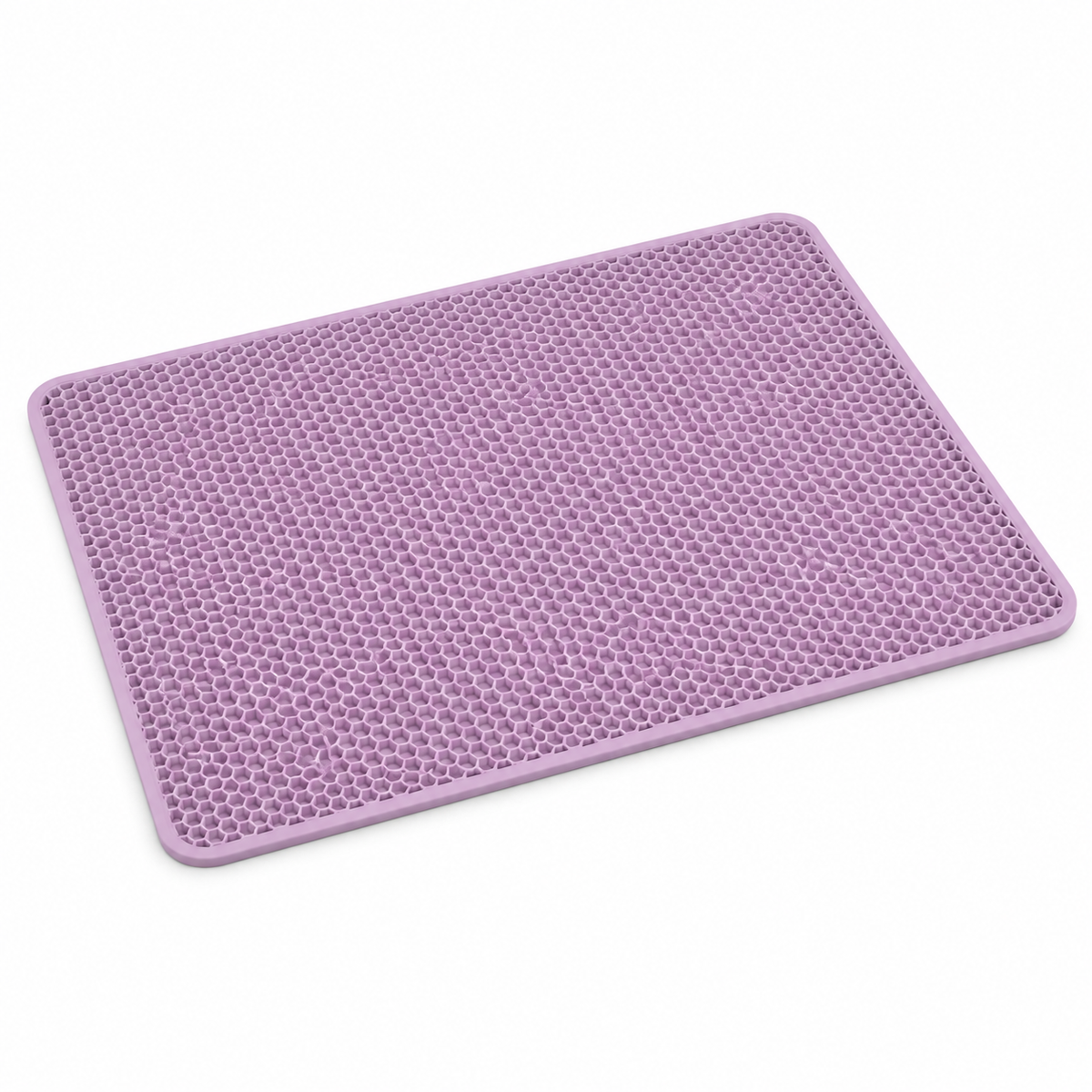 LitterBond Double-Layer Litter Mat - Pink on white background