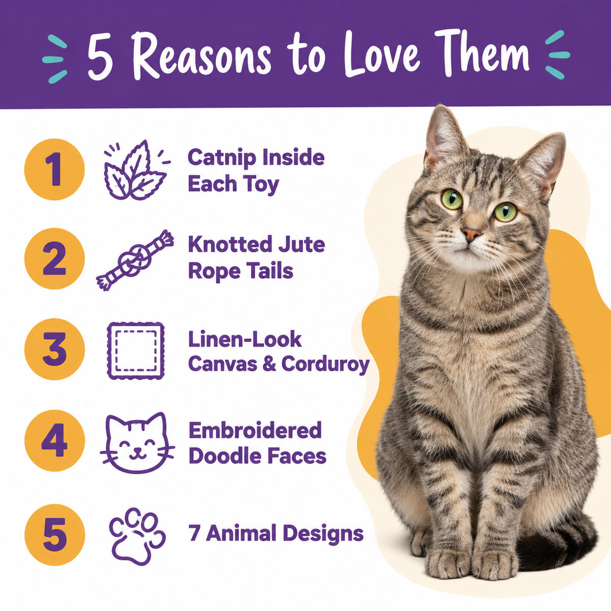 5 reasons to love LitterBond Doodle Animal Catnip Toys