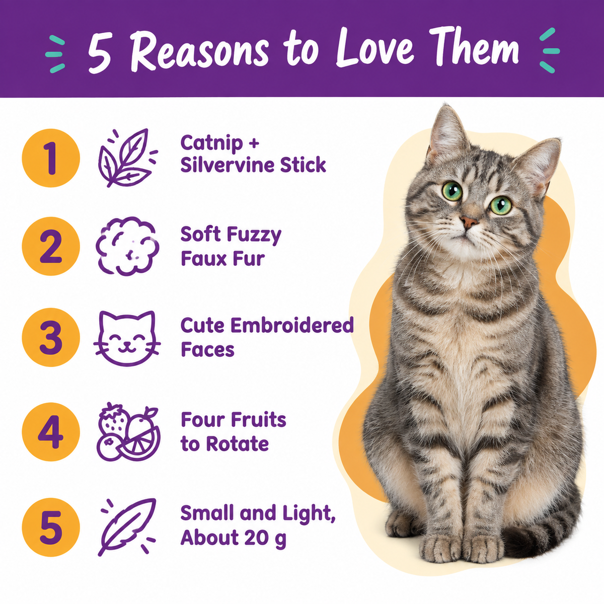 5 reasons to love LitterBond Fuzzy Fruit Silvervine Plushies