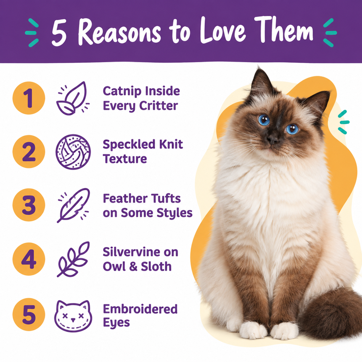 5 reasons to love LitterBond Knit Critter Catnip Toys
