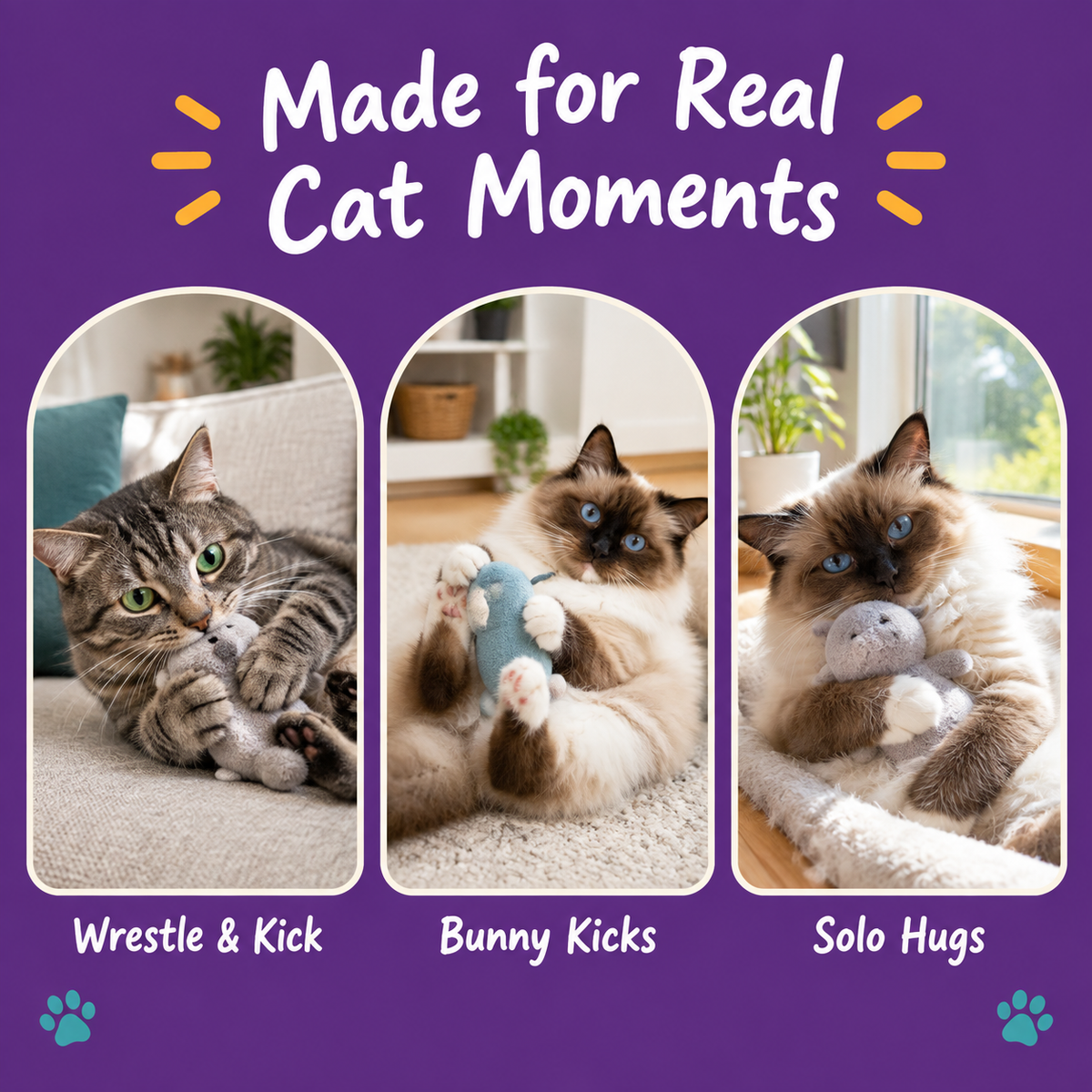 Real cat moments with LitterBond Silvervine Mushroom Toys