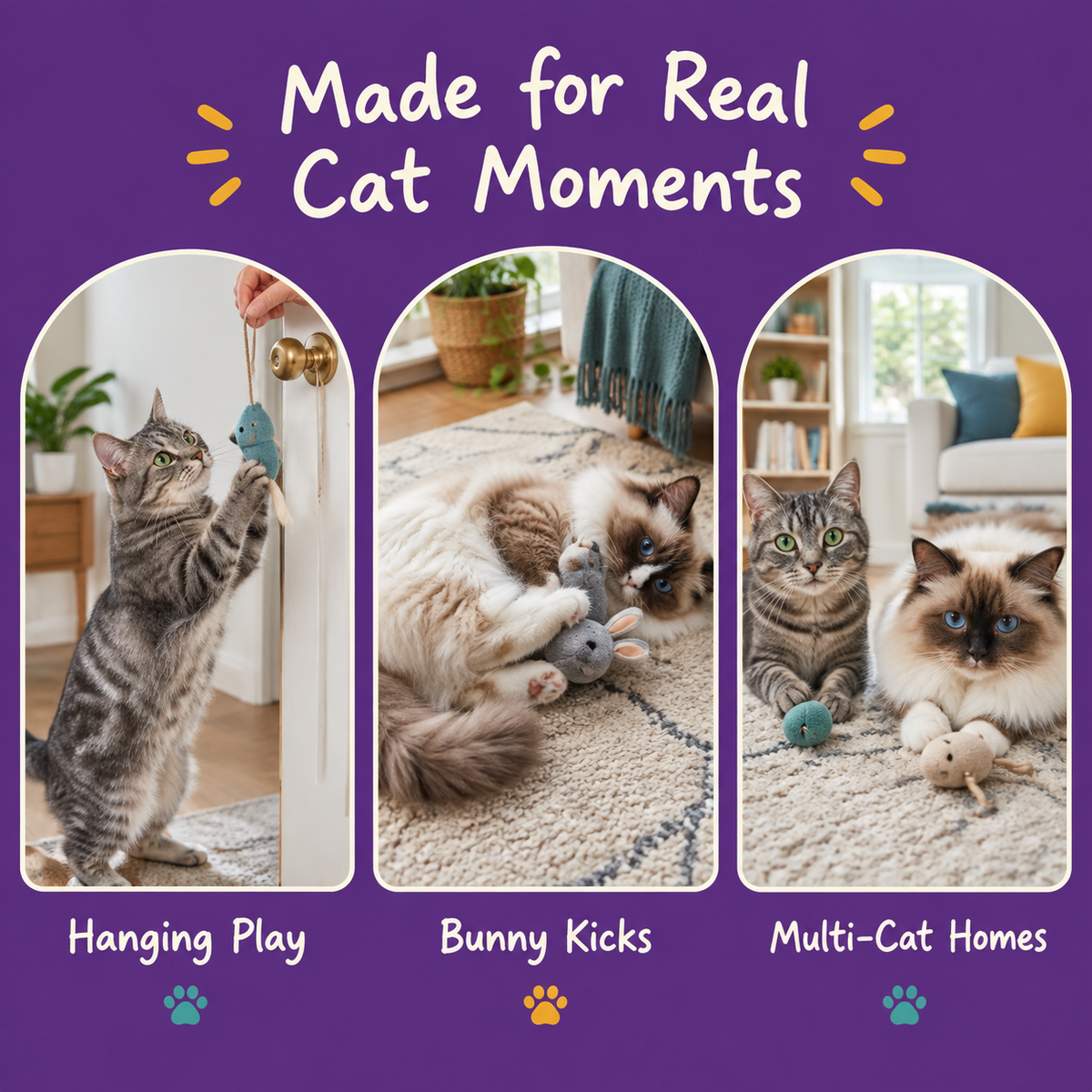 Real cat moments with LitterBond Fluffy Catnip Jellyfish
