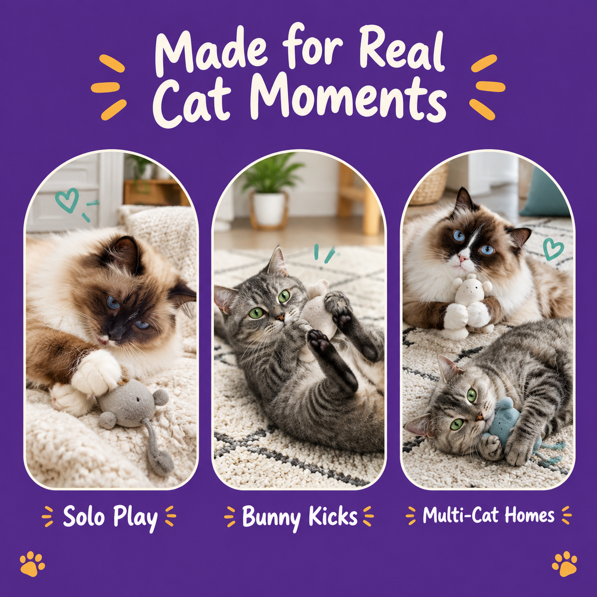 Real cat moments with LitterBond Catnip Ball Plush Pals