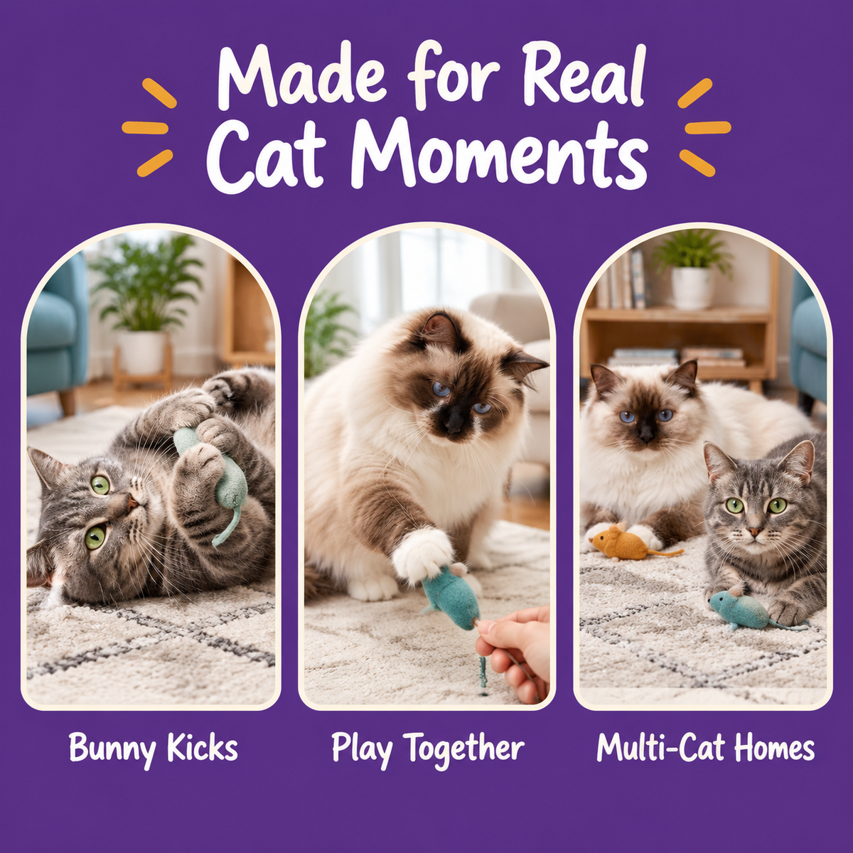 Real cat moments with LitterBond Garden Critter Kicker Toys