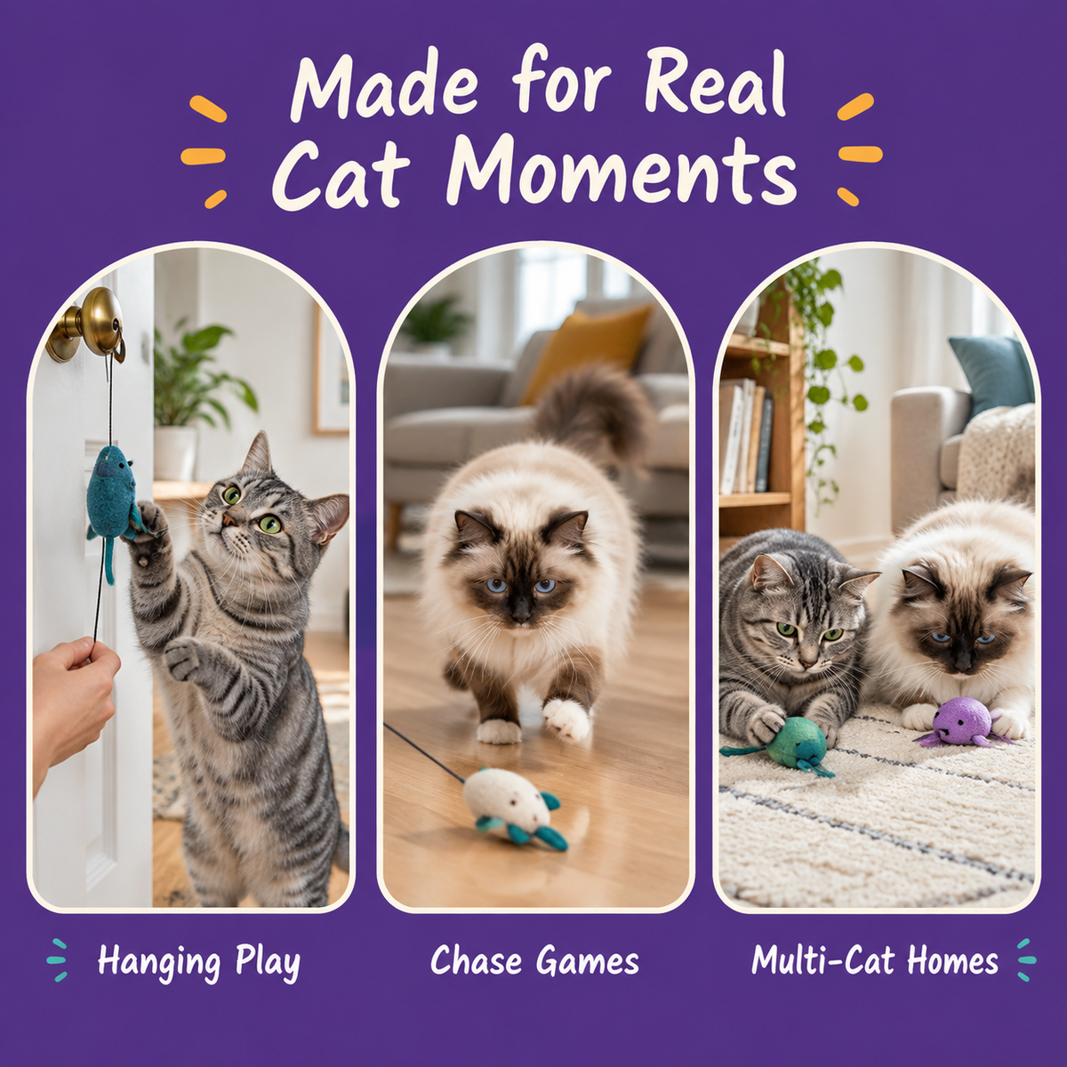 Real cat moments with LitterBond Catnip Yarn Octopuses