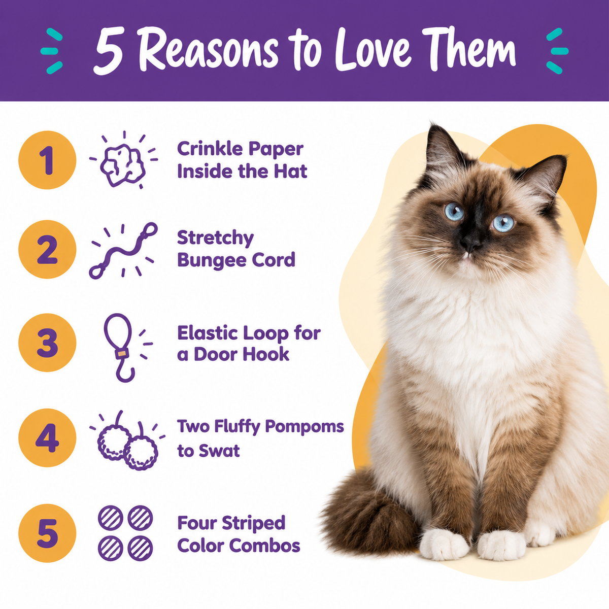 5 reasons to love LitterBond Party Hat Bungee Toys