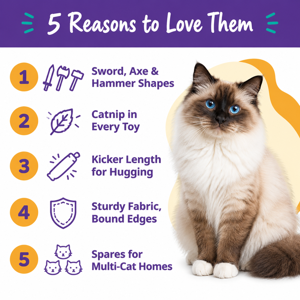 5 reasons to love LitterBond Sword & Axe Catnip Kickers