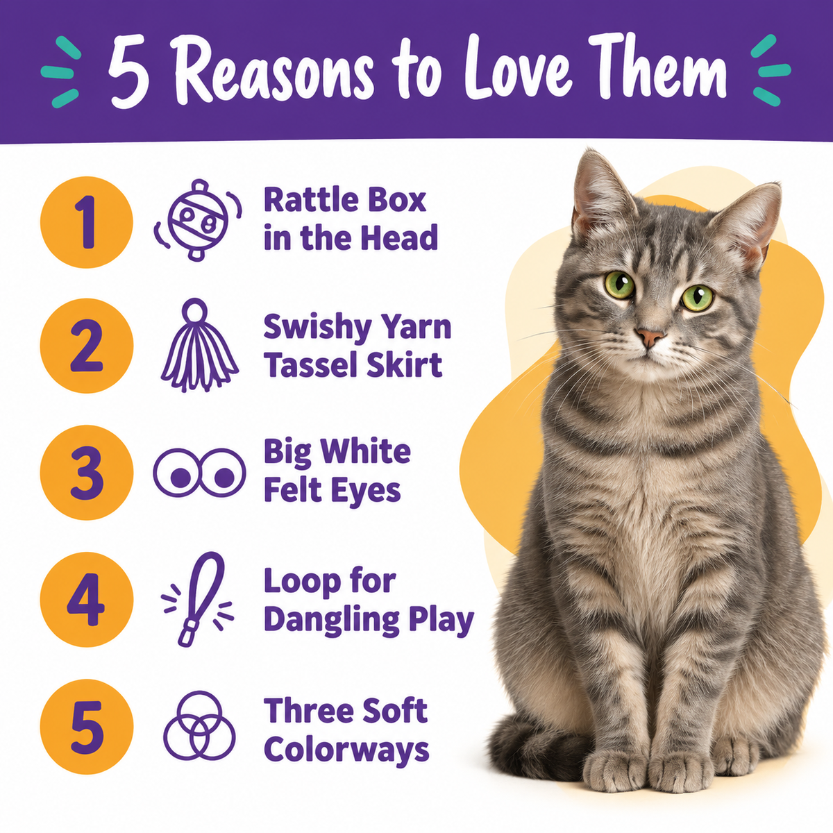 5 reasons to love LitterBond Rattling Yarn Tassel Dolls