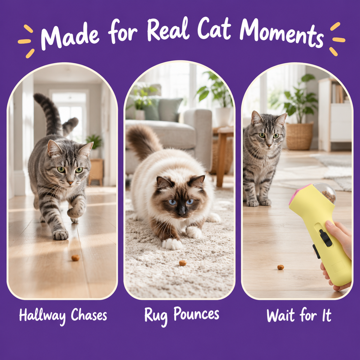 LitterBond Pastel Pocket Treat Launcher - real cat moments