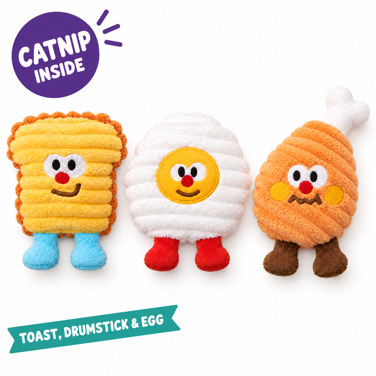 LitterBond Breakfast Buddy Catnip Plushies - key features