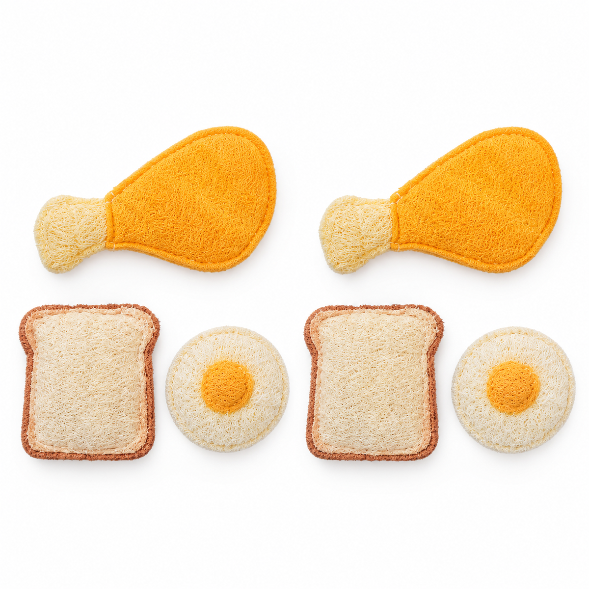 LitterBond Loofah Breakfast Silvervine Chews - 6-pack on white background