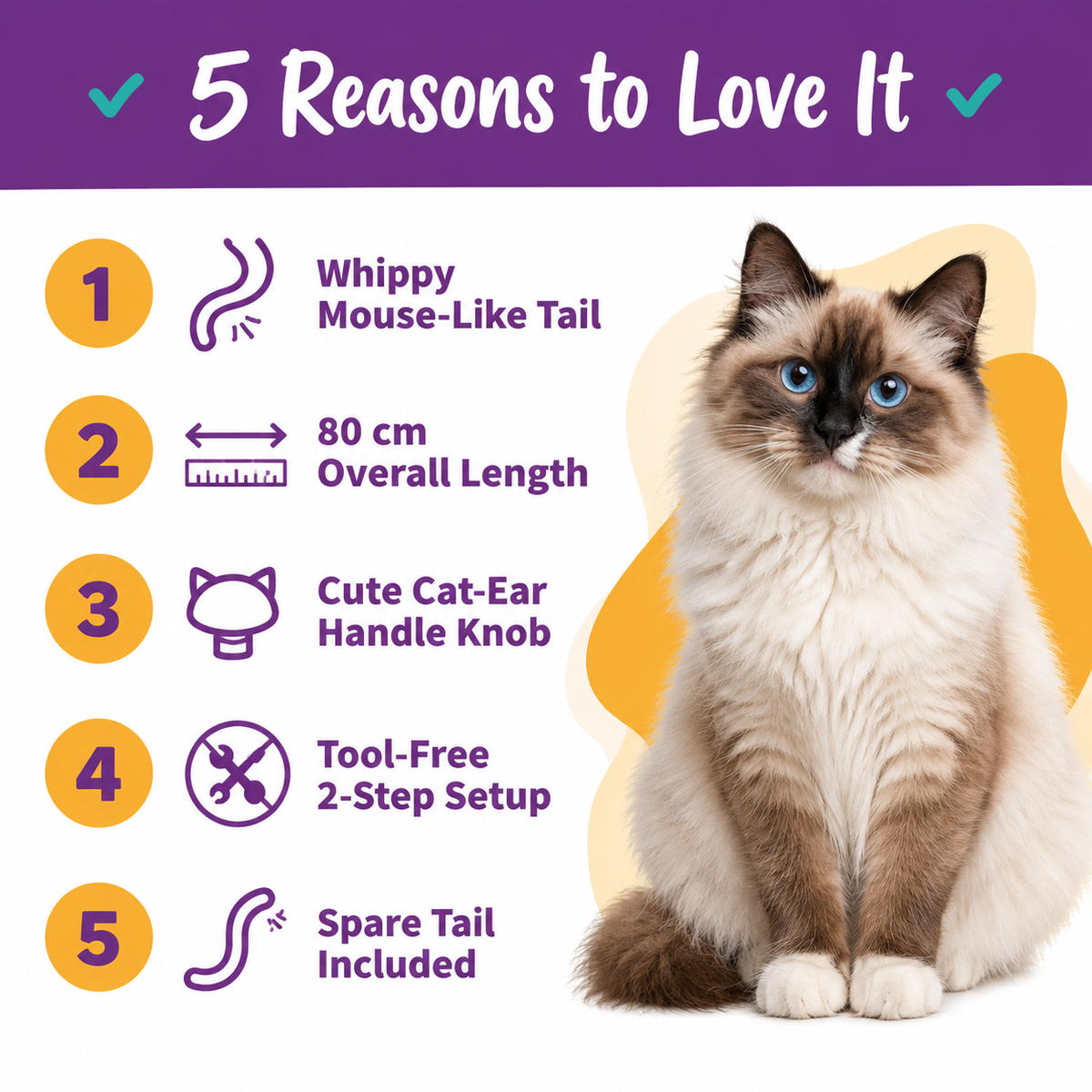 LitterBond Whippy Mouse Tail Wand - 5 reasons to love it