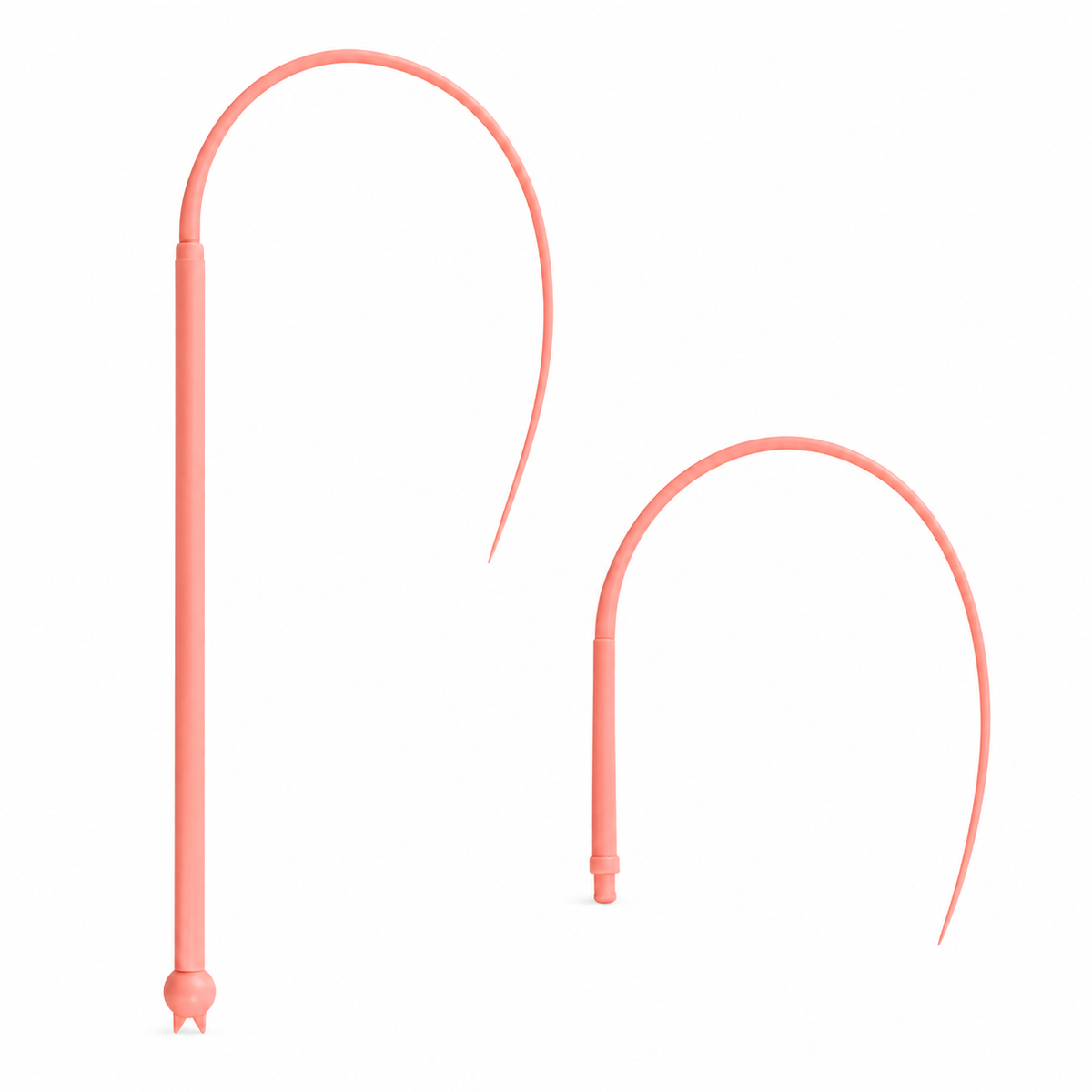 LitterBond Whippy Mouse Tail Wand - Pink (Wand + Spare Tail) on white background