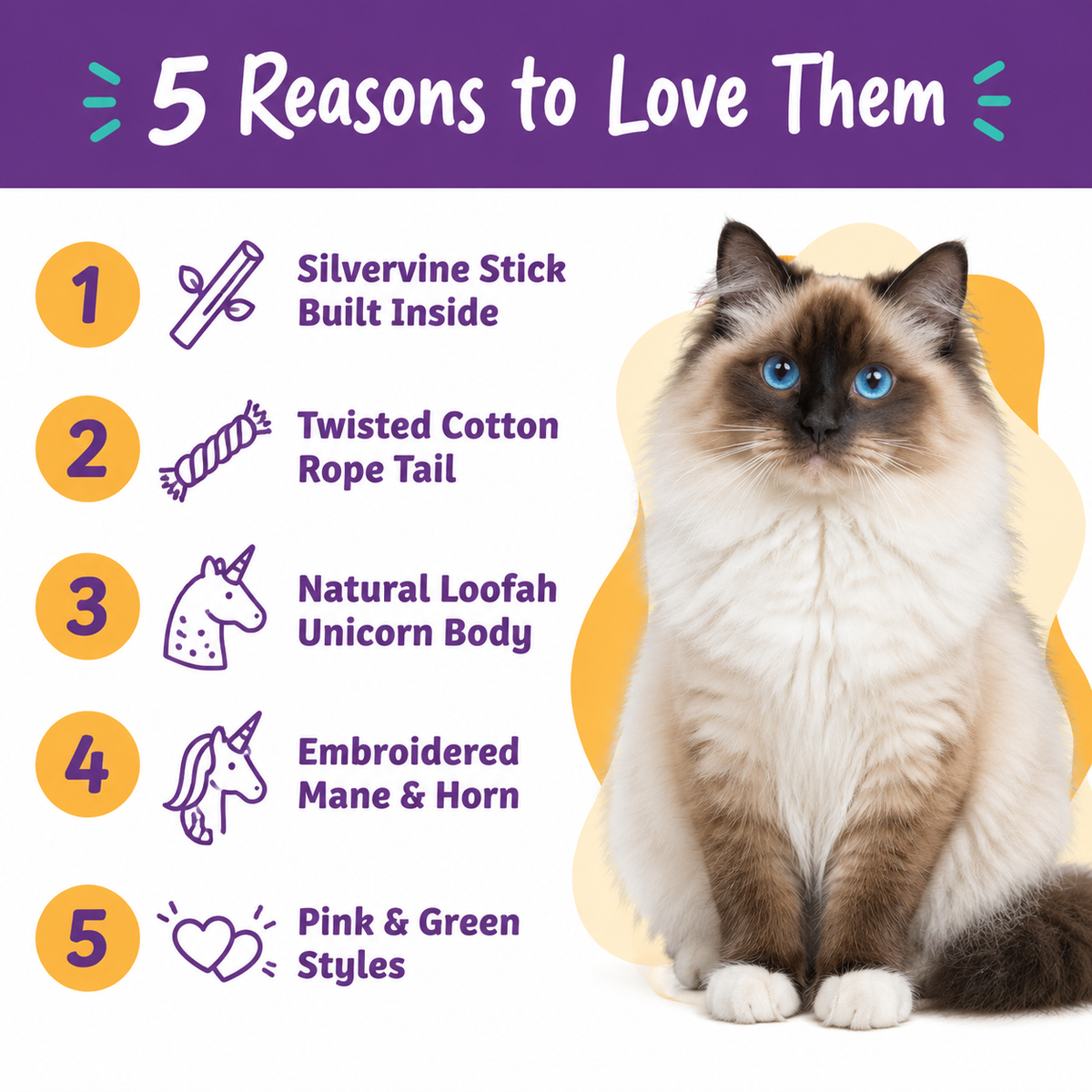 LitterBond Chubby Loofah Unicorns - 5 reasons to love it