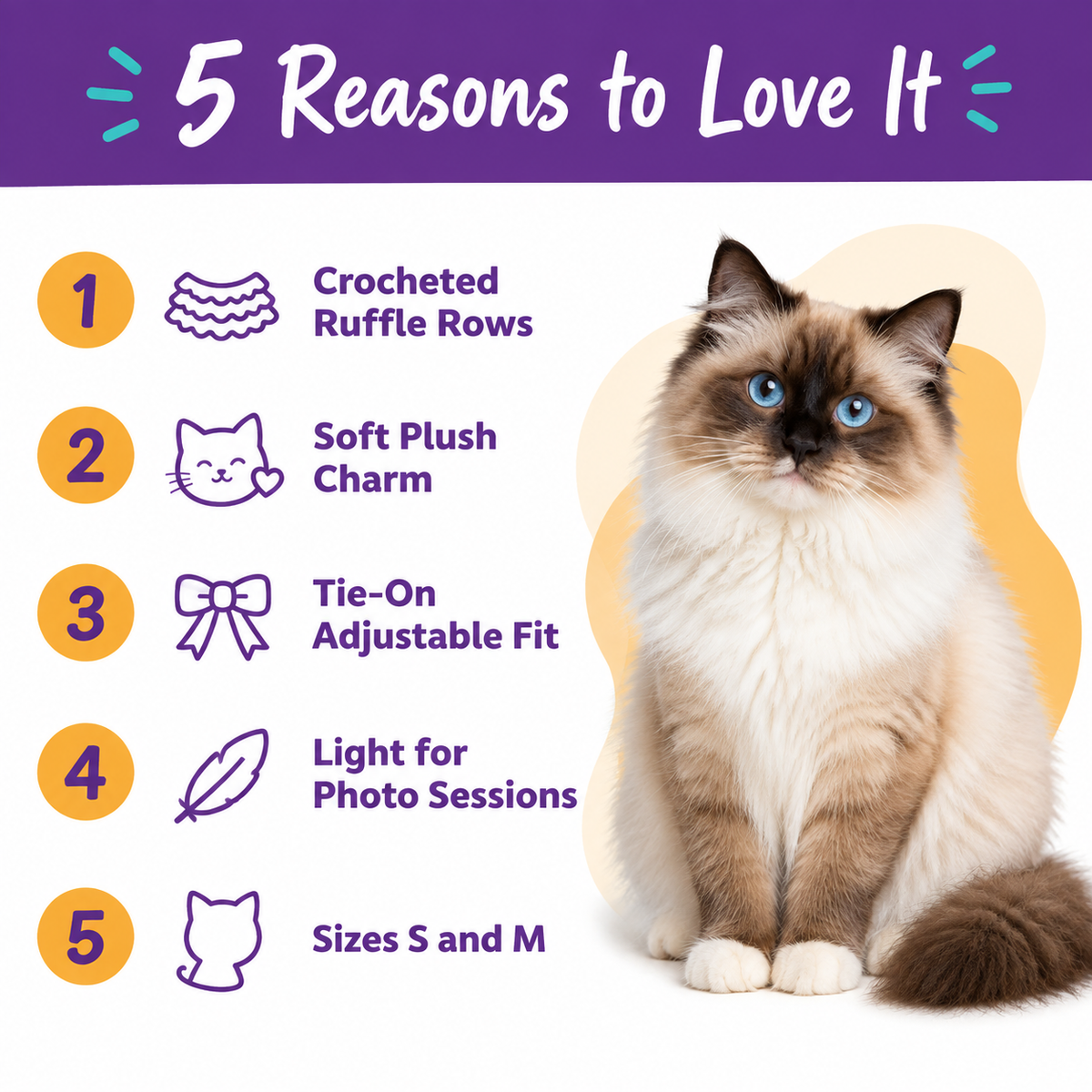 5 reasons to love the LitterBond Crochet Halloween Collar with Plush Charm