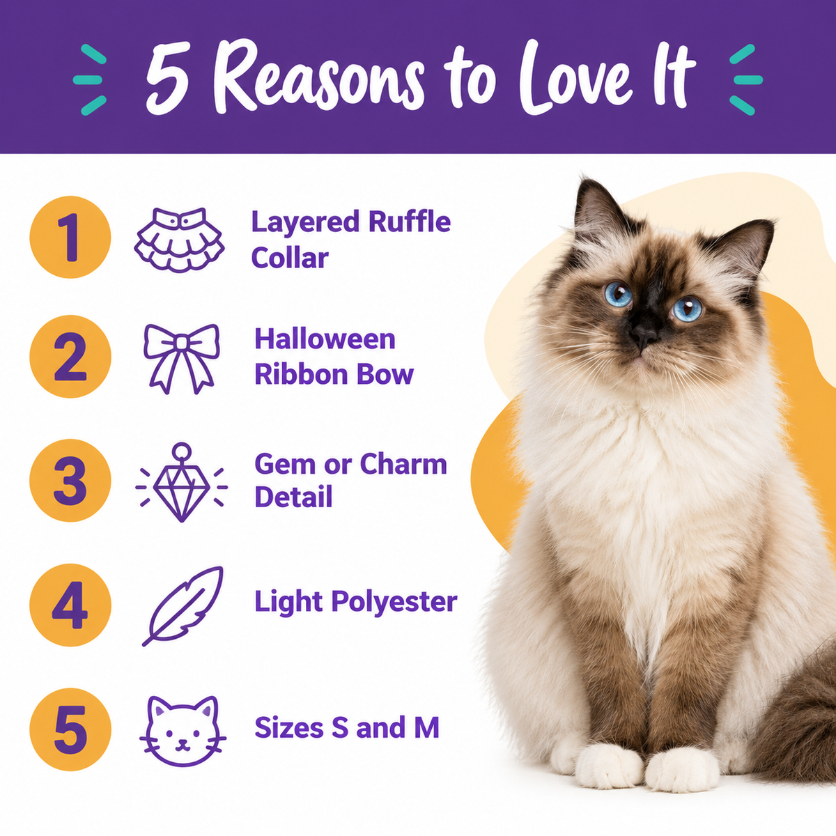 5 reasons to love the LitterBond Organza & Satin Halloween Bow Collar